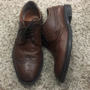 Stafford Wingtips Brown Leather 9.5 M Mens